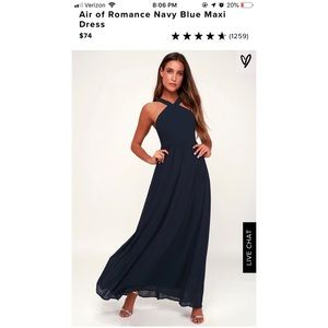 Lulus Air of Romance dress size small, navy BNWT